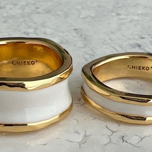 gold bobbin † white